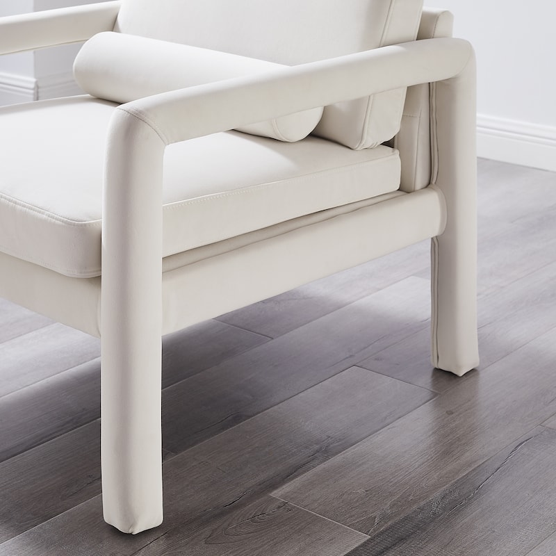 Art Leon Velvet Accent Armchair