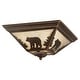 preview thumbnail 1 of 9, Bozeman 14-in W Bronze Rustic Bear Flush Mount Ceiling Light Fixture - 14-in W x 5.75-in H x 14-in D Burnished Bronze - 14-in W x 5.75-in H x 14-in D