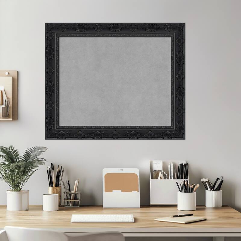 Amanti Art Filigree Gloss Black Framed