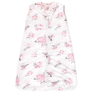 Hudson Baby Infant Girl Mink with Faux Shearling Inner Sleeping Bag, Sack, Blanket, Pink Floral