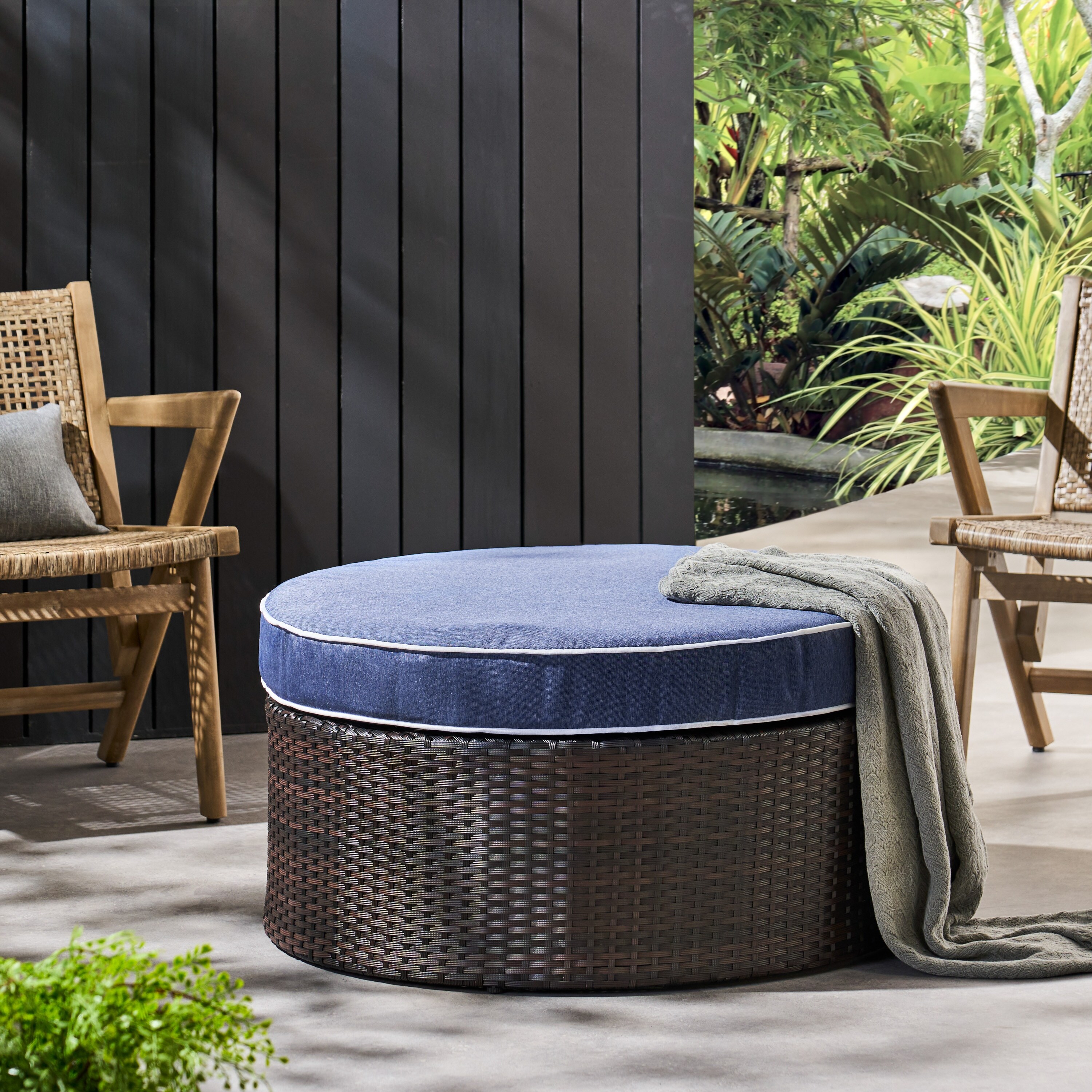 Christopher knight cheap outdoor ottoman