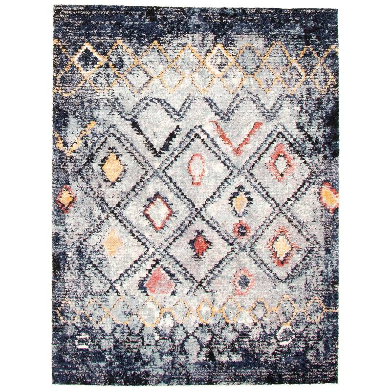 ECARPETGALLERY Morocco Classic Moroccan Rug - 5'3" x 7'3" - Blue