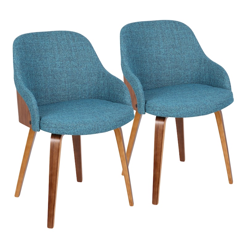 Carson Carrington Duvnas Upholstered Dining/Accent Chair with Bent Wood Legs (Set of 2)