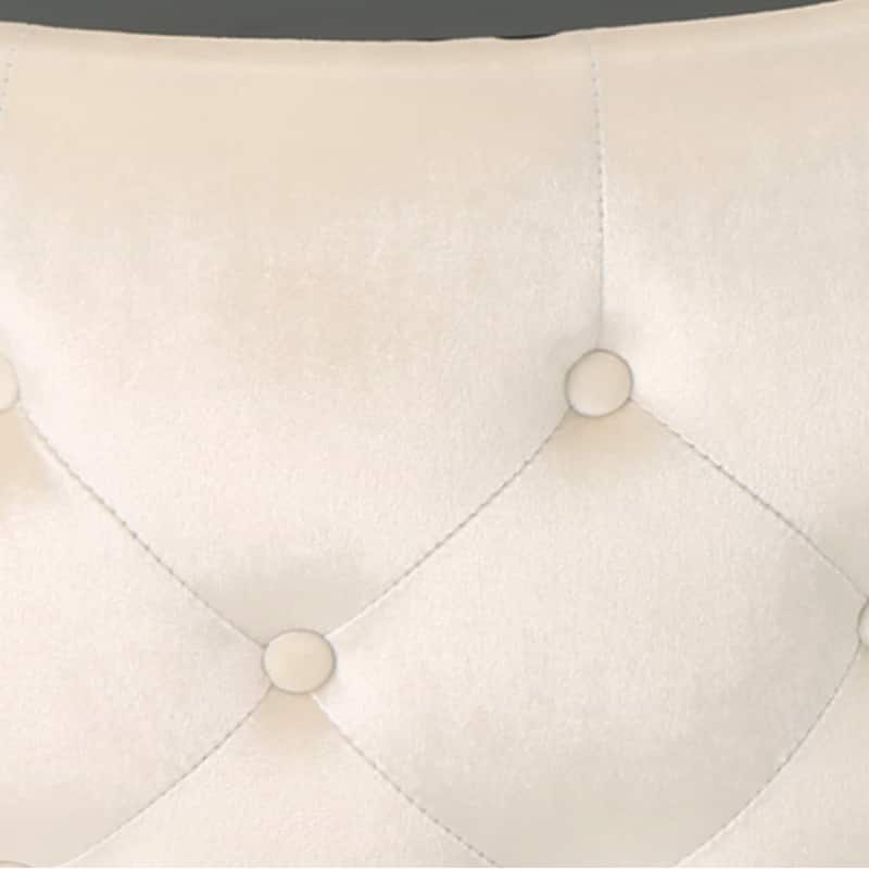 Chana Glam Velvet and Tempered Glass Coffee Table Ottoman by Christopher Knight Home