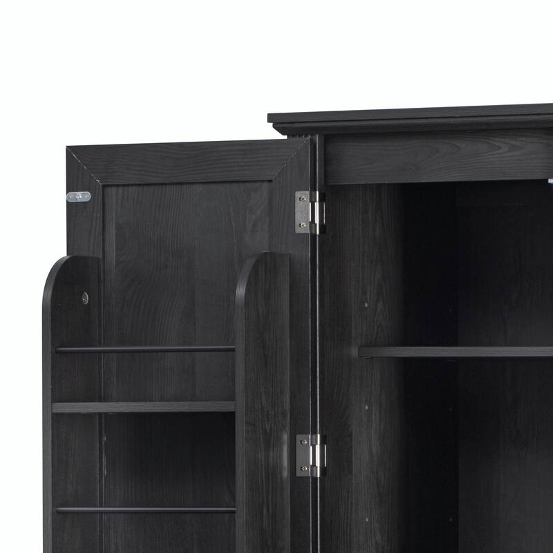 71" Tall Kitchen Pantry Cabinet with 3 Pull-Out Cabinet Organizers