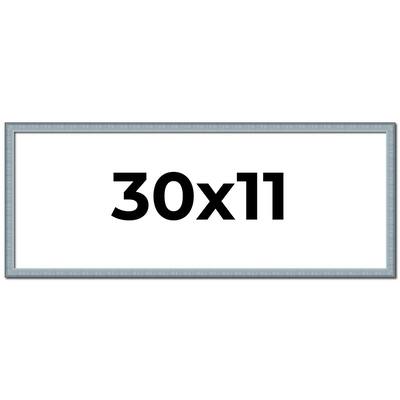 30x11 Frame Rustic Sky Blue Solid Wood Picture Frame | 0.75 Inch
