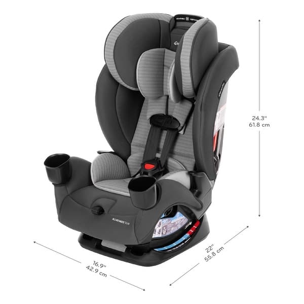 dimension image slide 1 of 2, All4Stages Slim 4-in-1 Convertible Car Seat