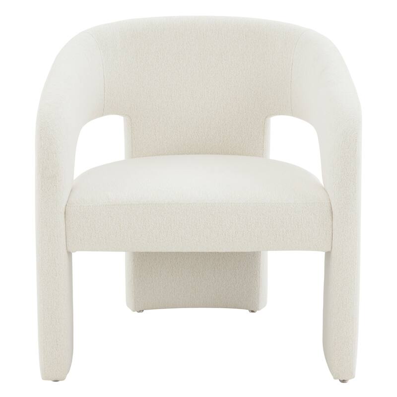SAFAVIEH Couture Florette Modern Accent Chair - 29" W x 27" D x 31" H - 29Wx27Dx31H - Ivory