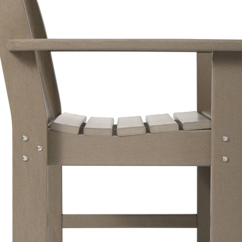 Polytrends Laguna HDPE Outdoor Dining Garden Arm Chair