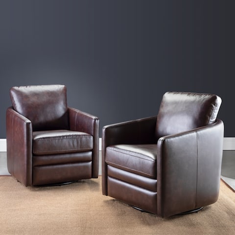 Terrance Swivel Barrel Chair with Metal Base Set of 2