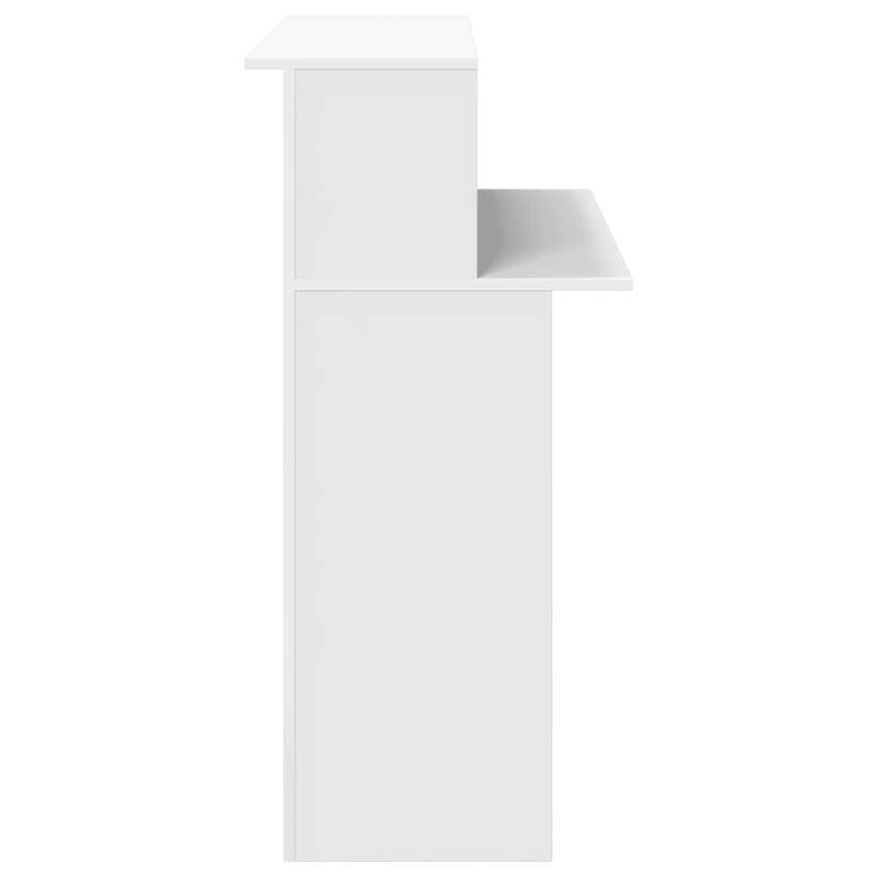 vidaXL Reception Desk White Engineered Wood Standard Reception Desk