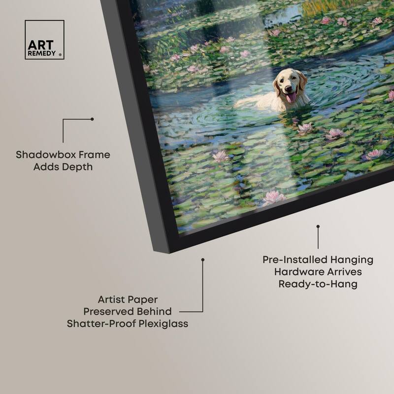 The Pond Under the Bridge Shadowbox by Art Remedy