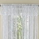 preview thumbnail 2 of 3, Sweet Home Collection Songbird Motif White Knit Lace Window Curtains - Swag, Tier & Valance Valance