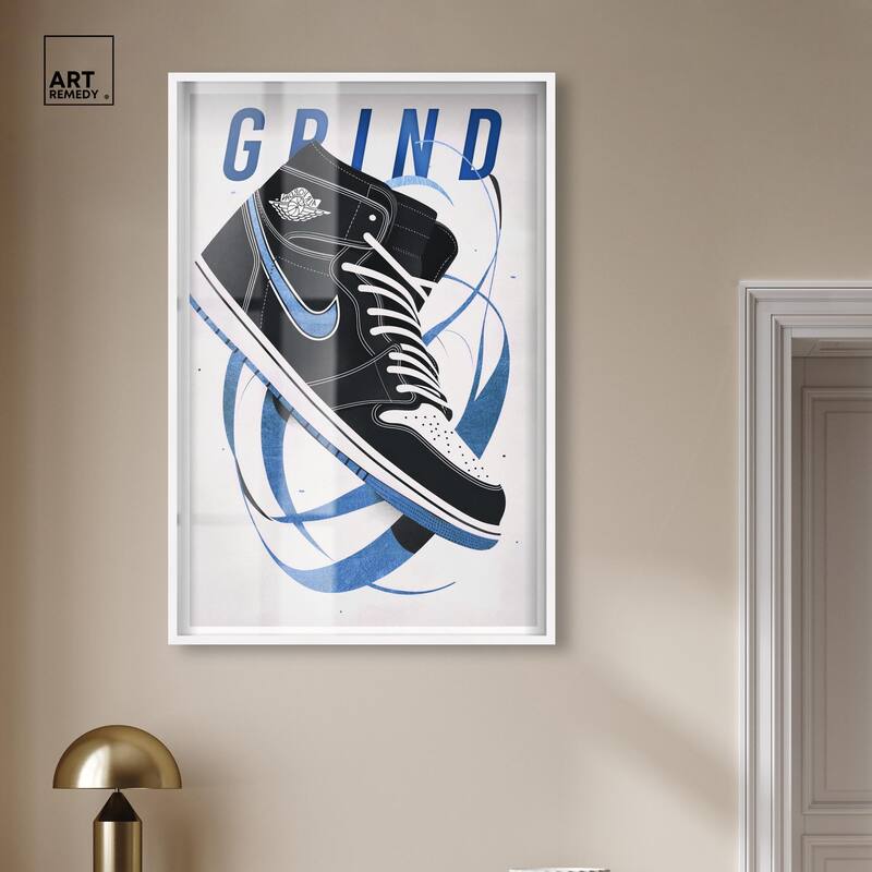 Blue Ribbon Sneaker Shadowbox by Art Remedy