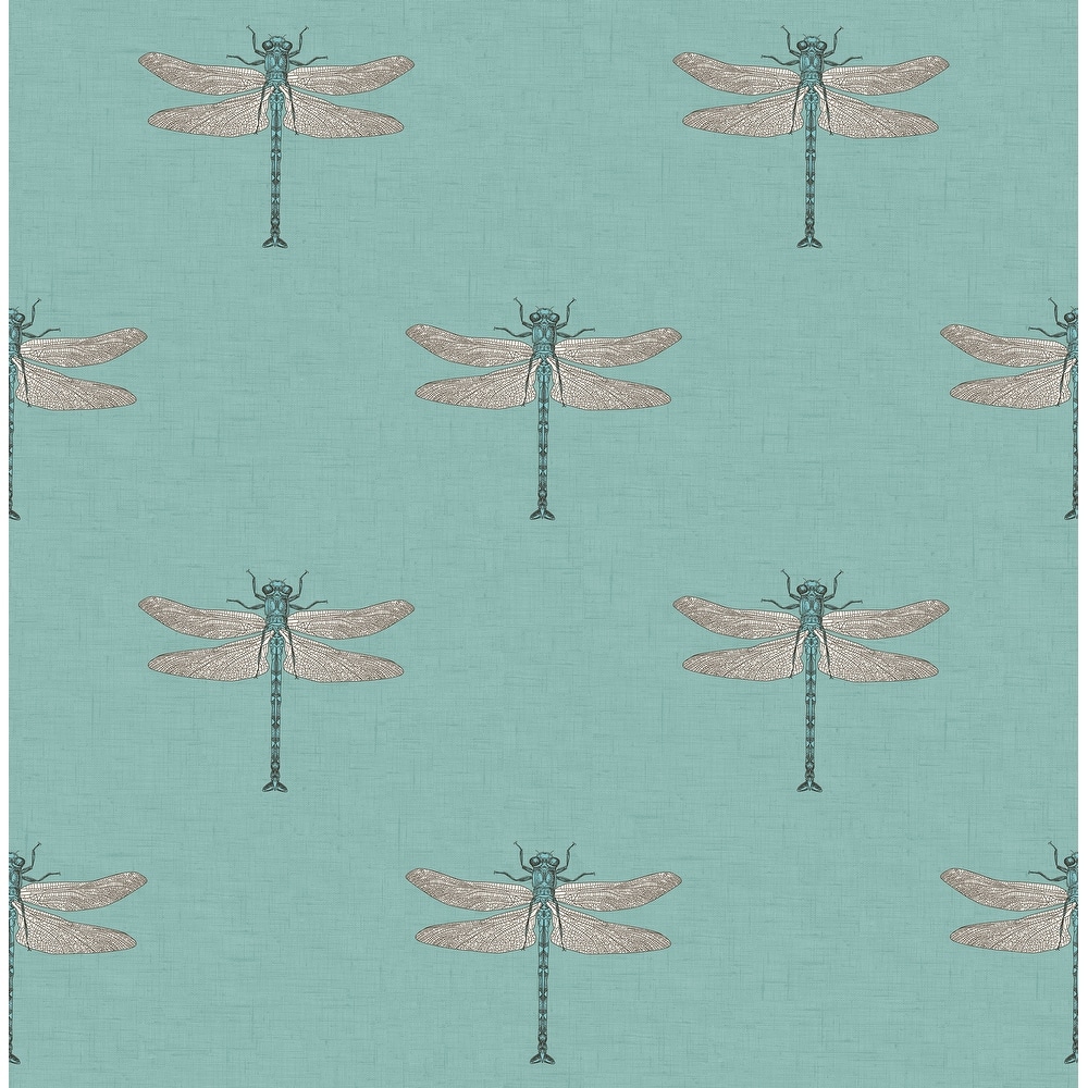 Seabrook Designs Catalina Dragonfly Unpasted Wallpaper