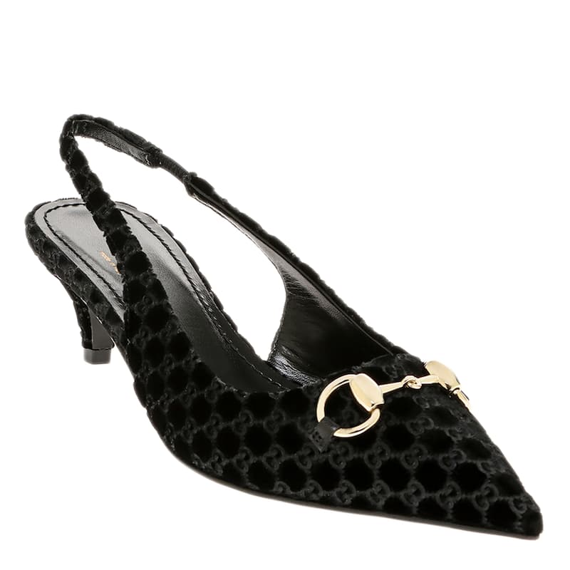 Gucci Horsebit Slingback Pumps - 35.5 EU