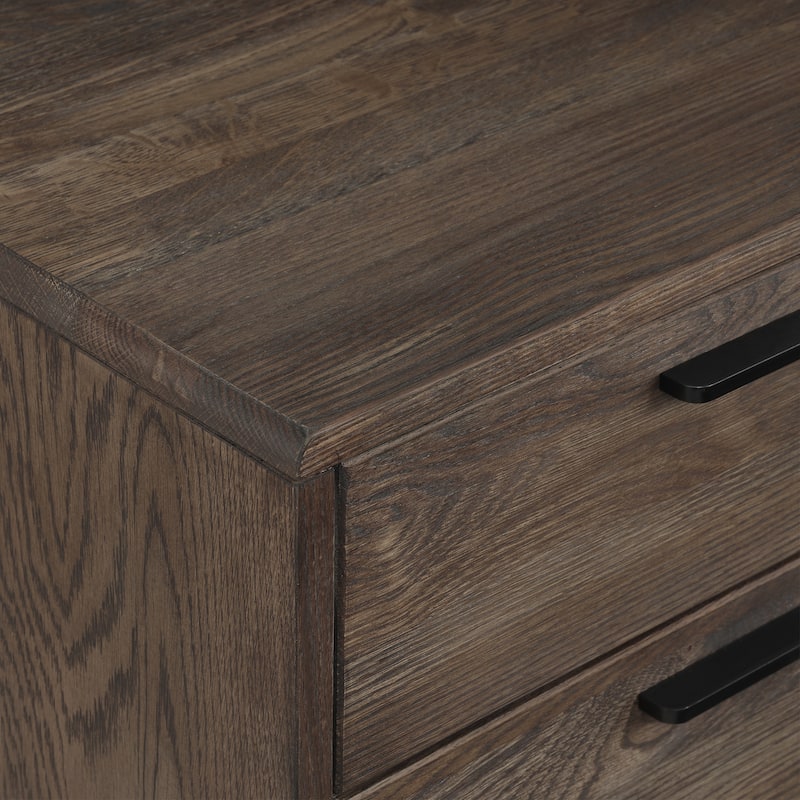Astoria Solid Oak Wood 2 Drawer Nighstand Bedside Table
