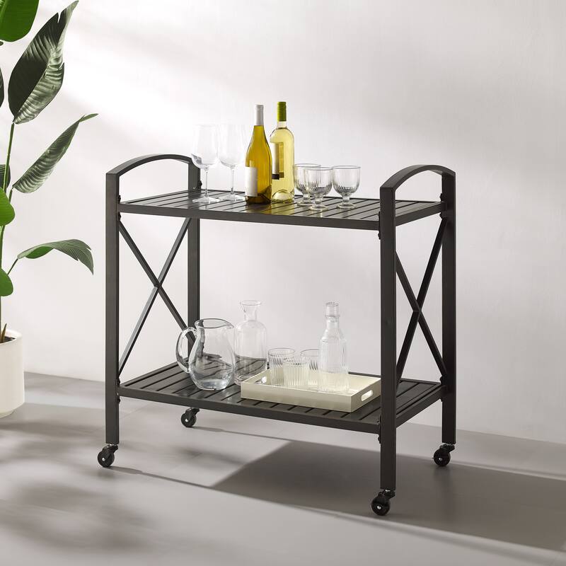 Kaplan Outdoor Metal Bar Cart