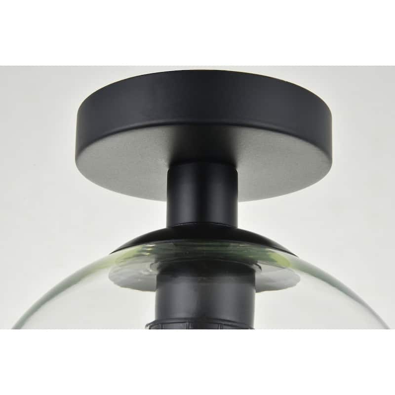 1-Light Flush Mount with 8 inch Clear Glass