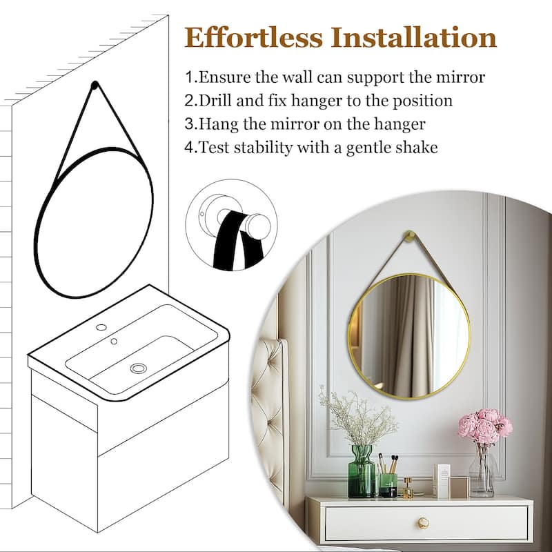 Aluminum Alloy Frame Luxurious and Simple Bathroom Mirror