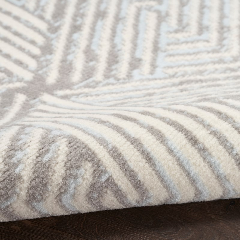 Nourison Grafix Indoor Grey Geometric Area Rug