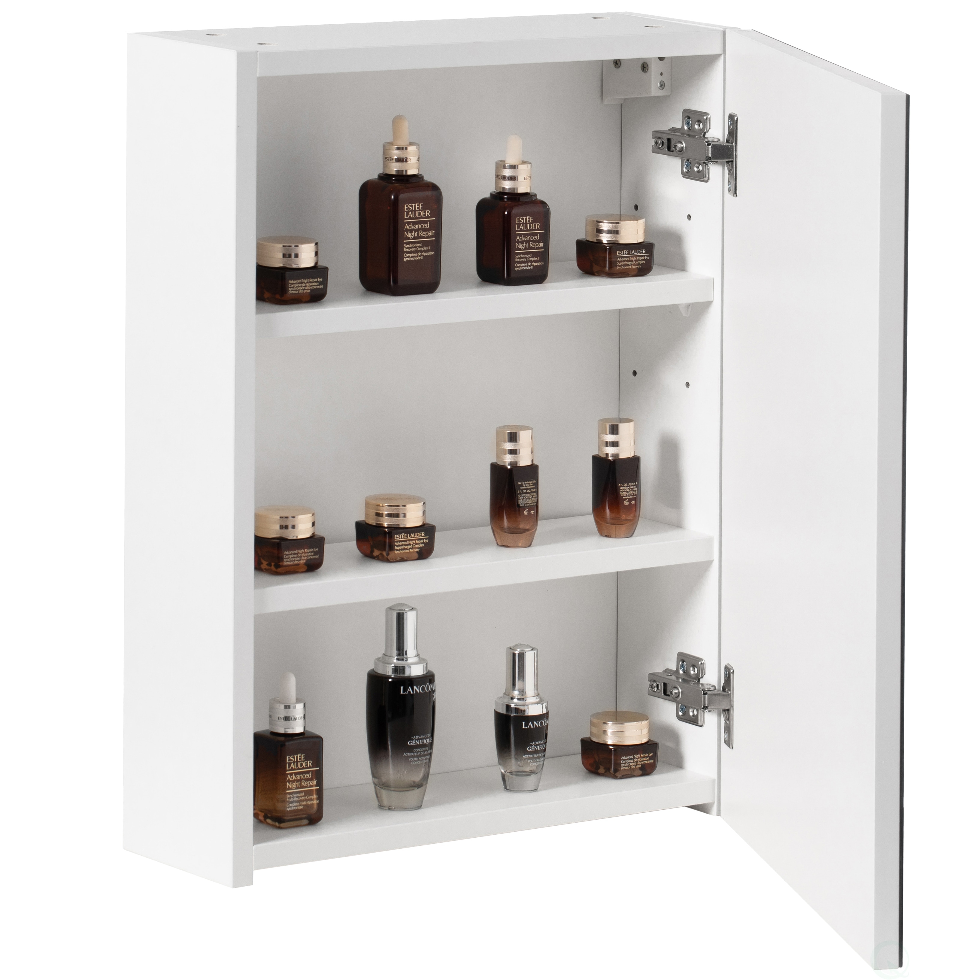 Basicwise Wall Mount Mirrored Storage Cabinet, 17.75