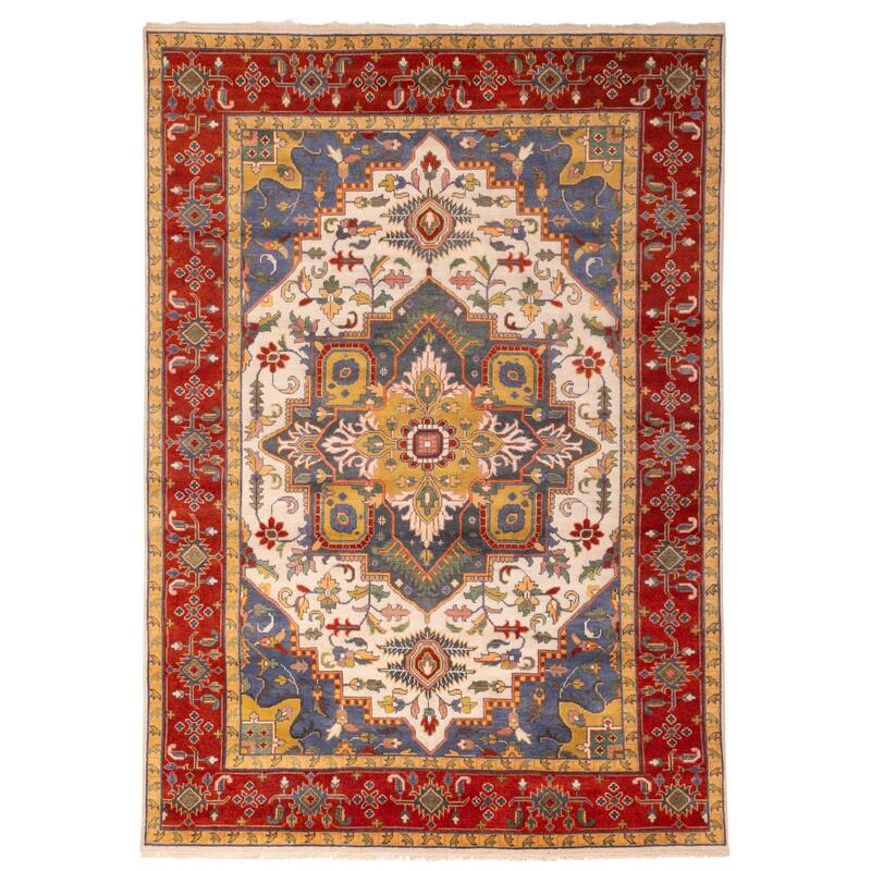 ECARPETGALLERY Hand-knotted Serapi Heritage Cream Wool Rug - 9'10 x 13'10
