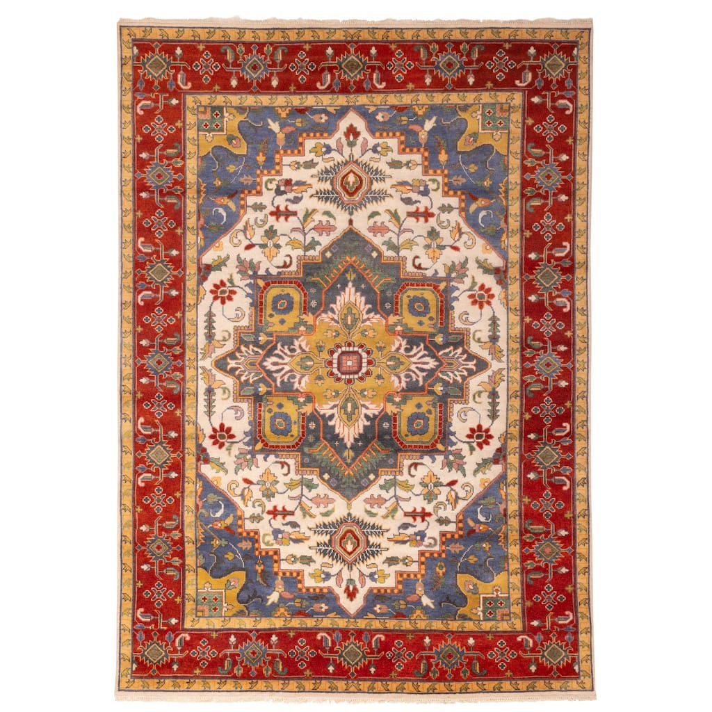 ECARPETGALLERY Hand-knotted Serapi Heritage Cream Wool Rug - 9'10 x 13'10
