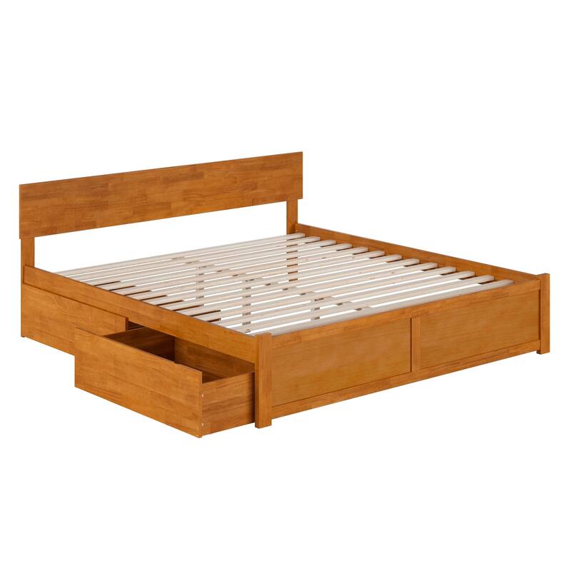 Orlando Platform Bed with Footboard and Storage Drawers