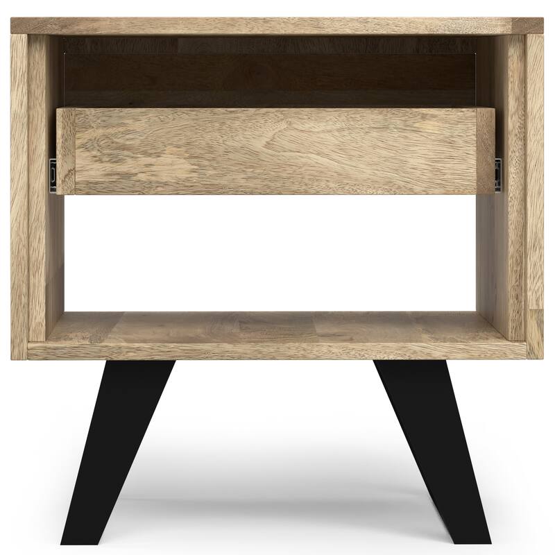 WYNDENHALL Mitchell SOLID WOOD / Metal 22 inch wide Square Modern Industrial End Table - 22 W x 22 D x 22 H