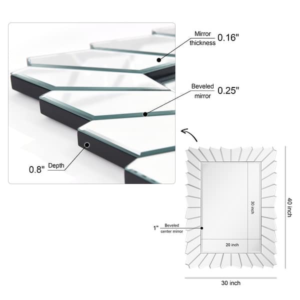 Traverse Moderno Beveled Wall Mirror, 30" x 40" - 30 x 40