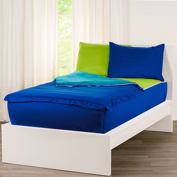 slide 2 of 11, Siscovers Cobalt Blue Bunkie Deluxe Zipper Bedding Set