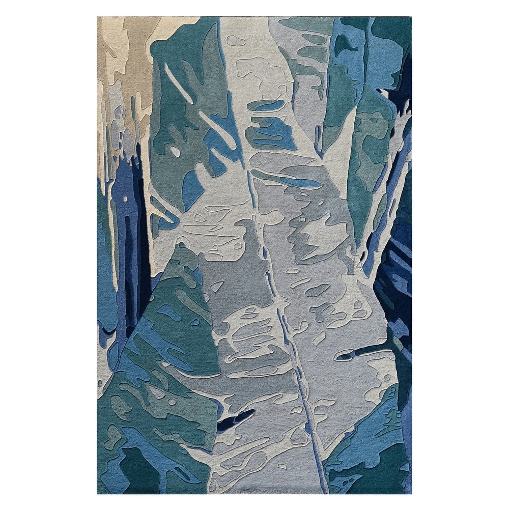 Domani Saunt Hand Tufted Wool Abstract Coastal Area Rug