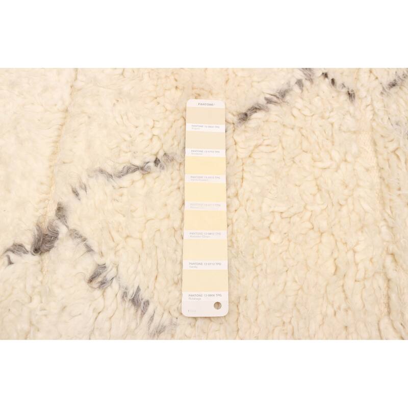 ECARPETGALLERY Hand-knotted Tangier Cream Wool Rug - 5'3 x 7'10