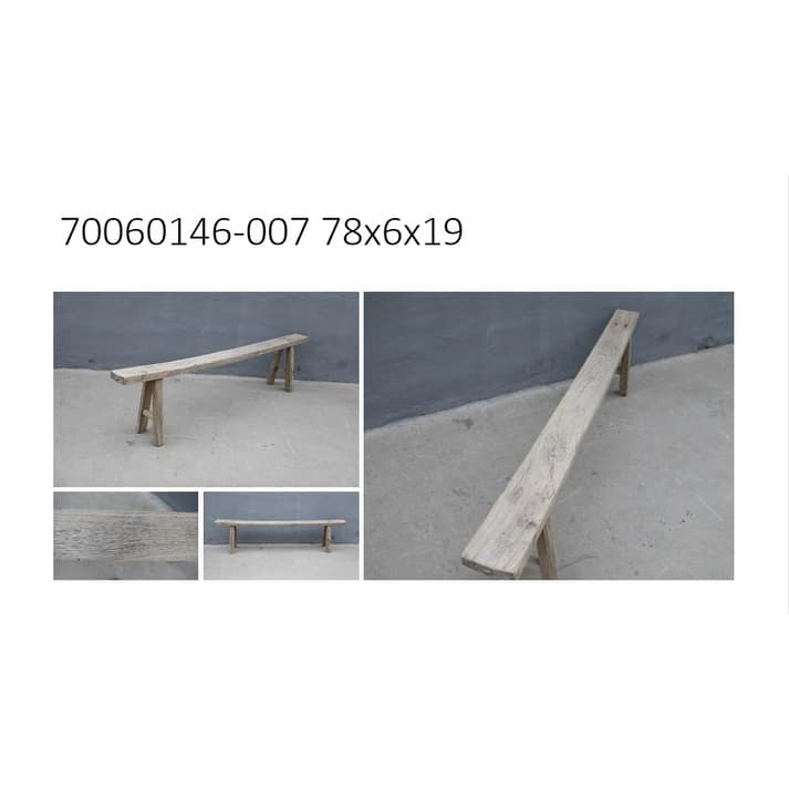 Vintage Noodle Bench Weathered Natural (size and finish vary)