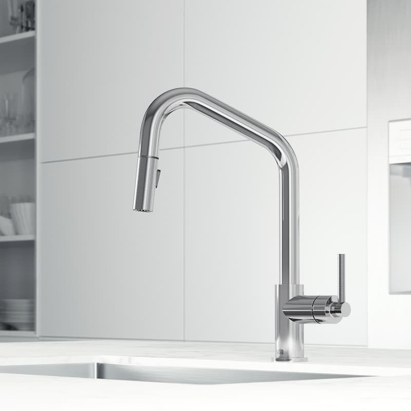 VIGO Utopia 14" H Single Handle Pull-Down Sprayer Kitchen Bar Faucet