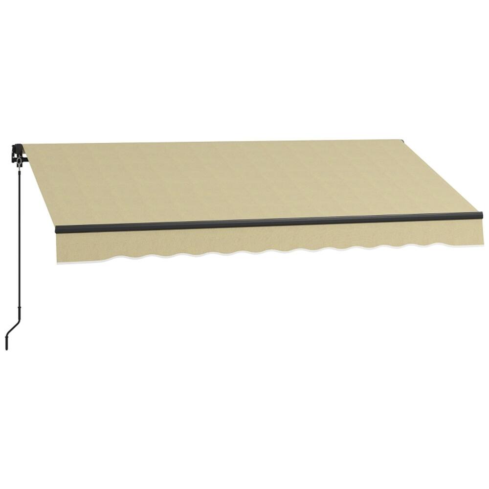 98.5" Wide Outdoor Adjustable Retractable Awning with UV Protected and Aluminum Frame - 98.5" W x 78.75" D