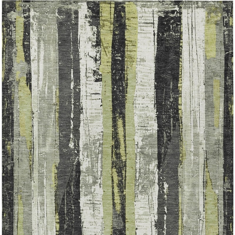 HomeRoots Striped Transitional Rectangle Outdoor Rug