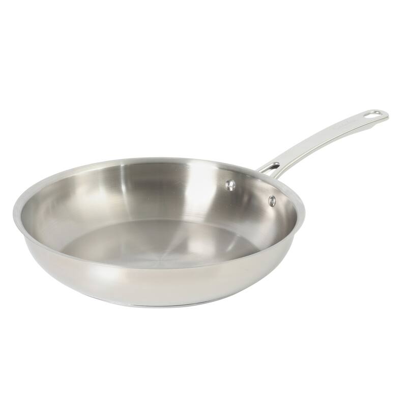 Sur La Table Kitchen Essentials Stainless Steel Frying Pan - Induction Ready Skillet with Tri-Ply Base, Polished Finish