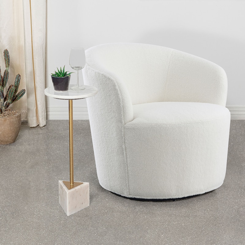 Joyce Upholstered Barrel Back Swivel Chair