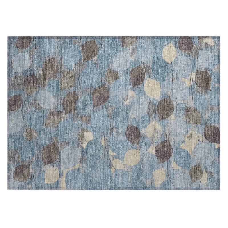 Machine Washable Indoor/ Outdoor Floral Mila Chantille Rug