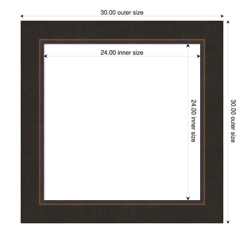 Amanti Art Milano Bronze Framed Dry Erase Magnetic Board - 30 x 30 in