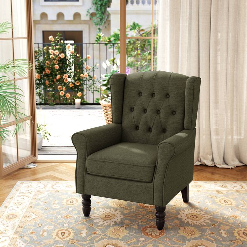 Modern Classic Button Tufted Accent Chair Upholstered Armchair