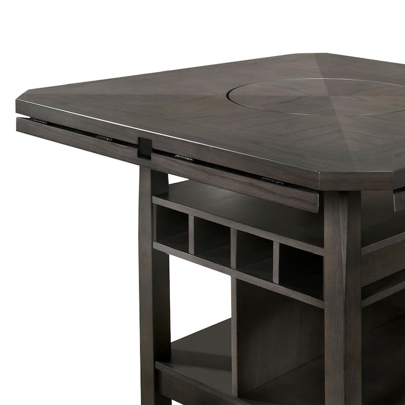 Furniture of America Drov Farmhouse 60-inch Expandable Counter Height Table