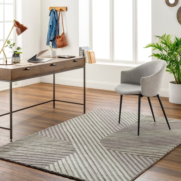 slide 2 of 12, Emelia Modern & Contemporary Area Rug Gray - 2' x 3'