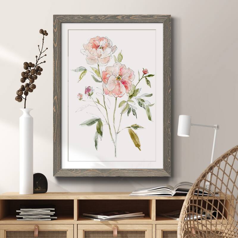 Sketchbook Cottage Rose I-Premium Framed Print - Ready to Hang