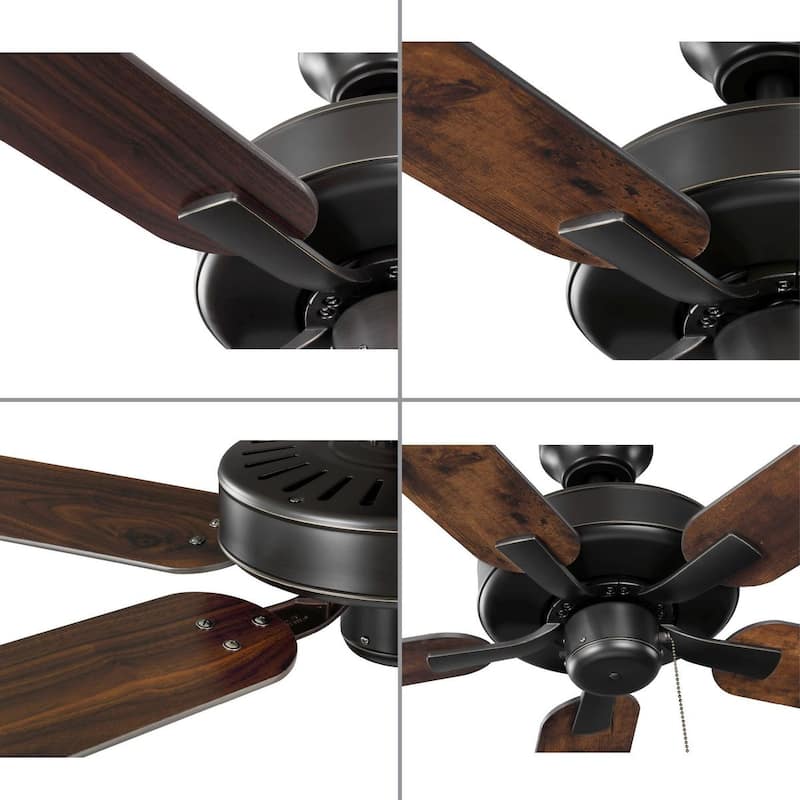 AirPro 52 in. Antique Bronze 5-Blade AC Motor Transitional Ceiling Fan - 52 in x 52 in x 12.6 in