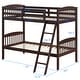 preview thumbnail 9 of 8, Costway Wood Solid Hardwood Twin Bunk Beds Detachable Safety Rail