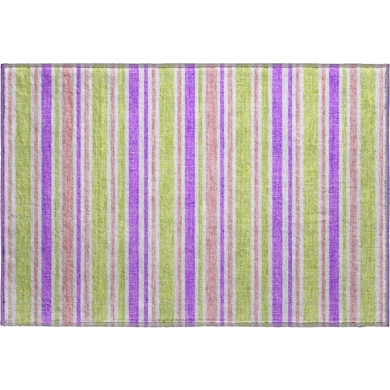 Premium Washable Super Soft Modern Cabana Stripe Mayfield Rug