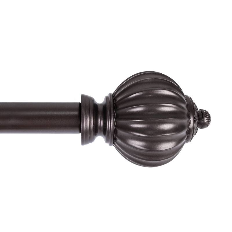 UTOPIA ALLEY Wall Mounted 3/4 Inch Curtain Rod - Curtain Rods For Windows, Adjustable Drapery Rods